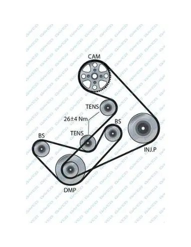 CORREA DE DISTRIBUCIÓN DAYCO 94012 – 083RHX190H MITSUBISHI / HYUNDAI