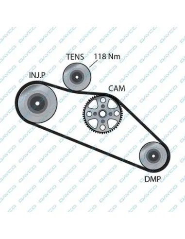 CORREA DE DISTRIBUCIÓN DAYCO 94081 – 087RHX340 ISUZU / OPEL / VAUXHALL