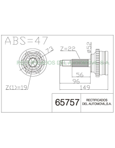 JUNTA HOMOCINÉTICA DAEWOO KALOS 1.2 ABS