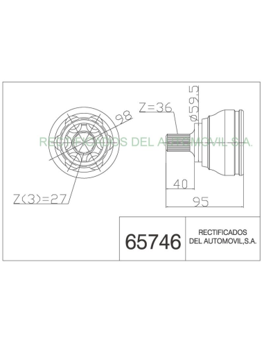 JUNTA HOMOCINÉTICA AUDI SEAT VW – REF. 65746
