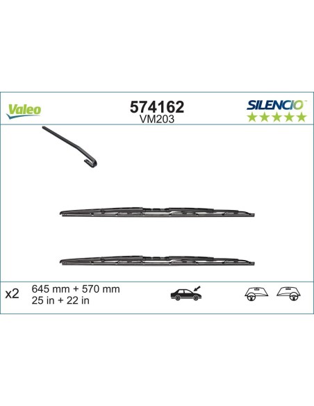 Valeo VM203 574162 – escobillas delantero | Recambios Colmenar
