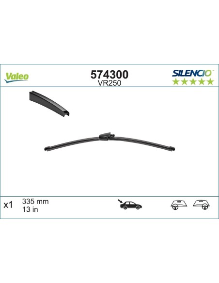 Valeo VR250 574300 – escobillas trasero | Recambios Colmenar