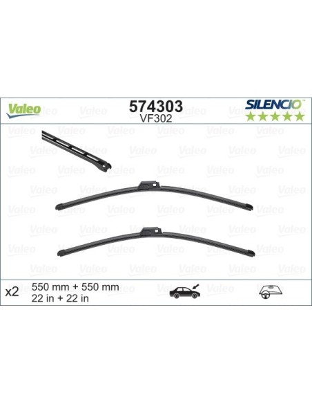 Valeo VF302 574303 – escobillas delantero | Recambios Colmenar