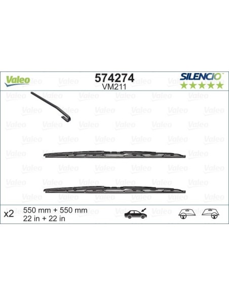 Valeo VM211 574274 – escobillas delantero | Recambios Colmenar