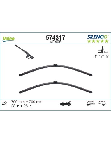 Valeo VF408 574317 – escobillas delantero | Recambios Colmenar