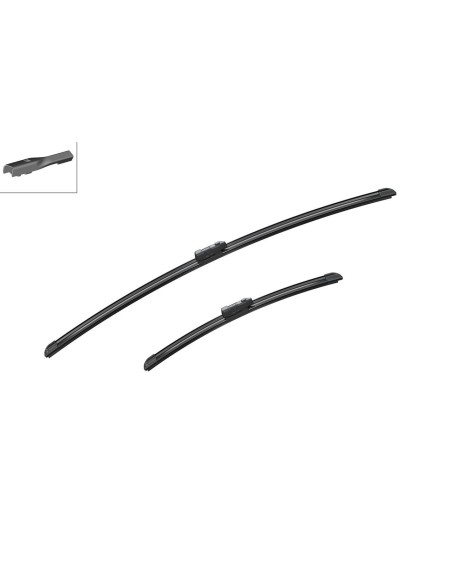 Juego de 2 escobillas delanteras planas Bosch Aerotwin A557S…