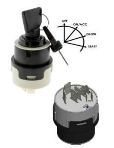 Conmutador / Interruptor de Encendido 12/24V (9 Cables, 4 Posiciones) JCB / New Holland / Case – Ref. OEM 701/45500
