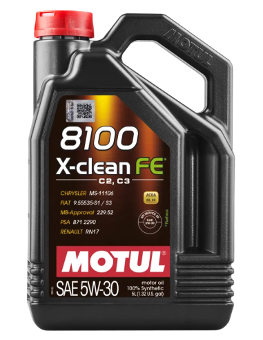 Aceite de Motor Motul 8100 X-clean FE 5W-30 (5L) 100% Sintético