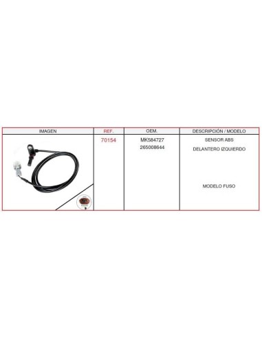 Sensor ABS Delantero Izquierdo Fuso Canter Ref  OEM MK584727 265008644