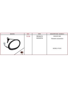 Sensor ABS Trasero Izquierdo Fuso Canter Ref  OEM MK585279 265008709