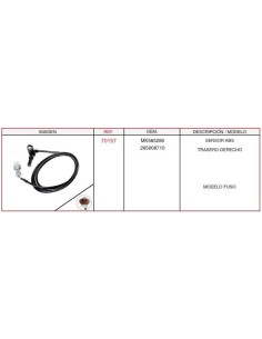 Sensor ABS Trasero Derecho Fuso Canter Ref  OEM MK585280 265008710