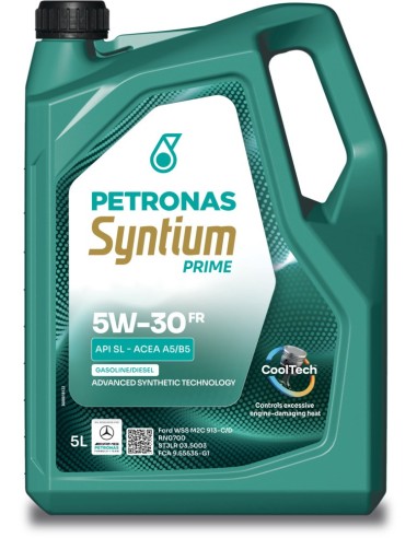 Aceite de Motor Sintético Petronas Syntium Prime 5W-30 FR CoolTech 5 Litros