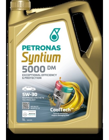 Aceite de Motor Sintético Petronas Syntium 5000 DM 5W-30 CoolTech 5 Litros