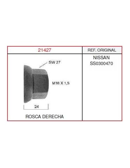 Tuerca de Rueda Derecha Nissan Atleon Cabstar SW22 M16x1.5