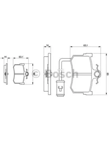 Juego de pastillas de freno Bosch 986424013