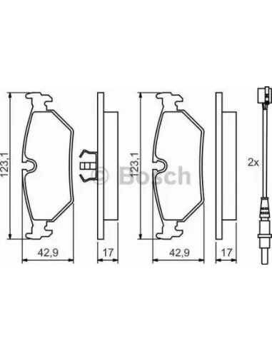 Juego de pastillas de freno Bosch 986424027