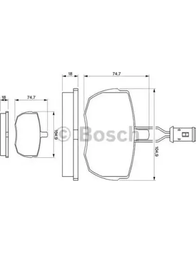 Juego de pastillas de freno Bosch 986424044