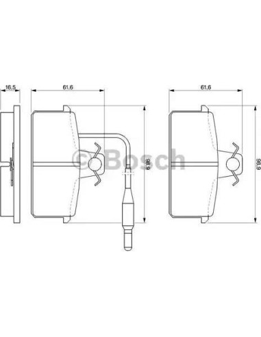 Juego de pastillas de freno Bosch 986424081