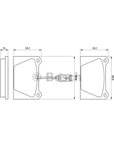 Juego de pastillas de freno Bosch 986424093