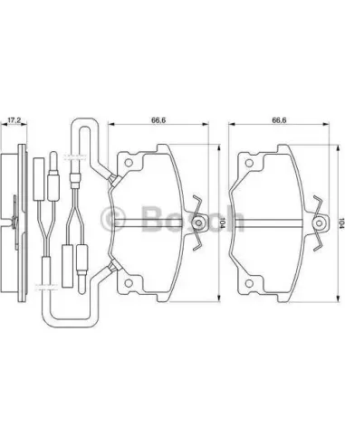 Juego de pastillas de freno Bosch 986424100