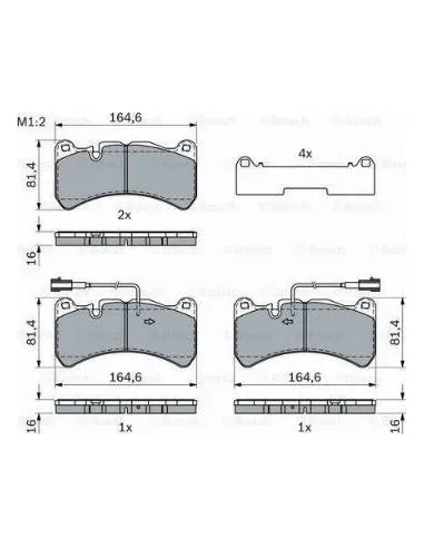 Juego de pastillas de freno Bosch 986424104