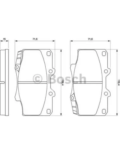 Juego de pastillas de freno Bosch 986424134
