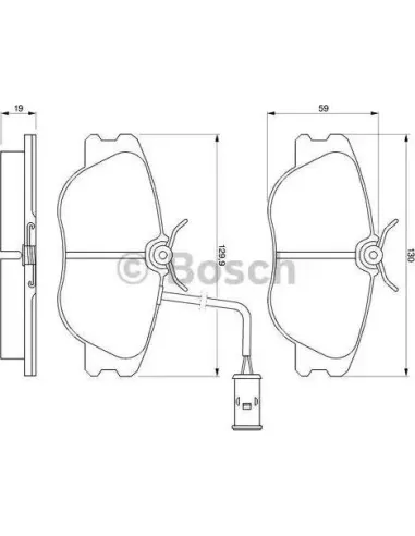 Juego de pastillas de freno Bosch 986424167