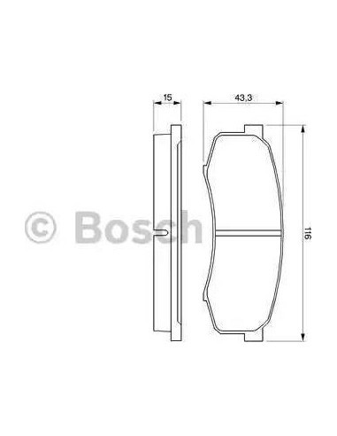 Juego de pastillas de freno Bosch 986424313