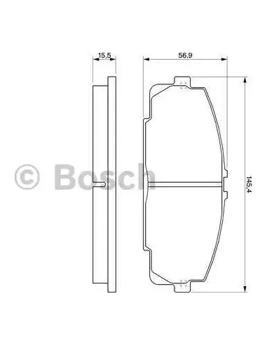 Juego de pastillas de freno Bosch 986424319