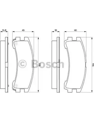 Juego de pastillas de freno Bosch 986424323