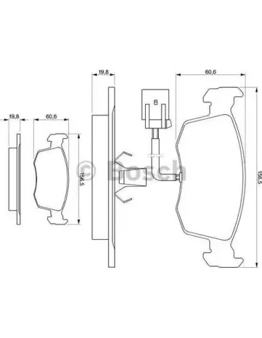 Juego de pastillas de freno Bosch 986424352