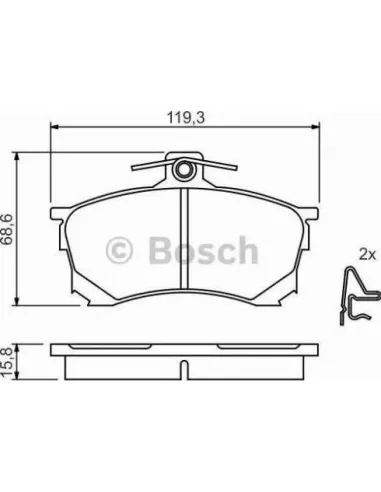 Juego de pastillas de freno Bosch 986424370