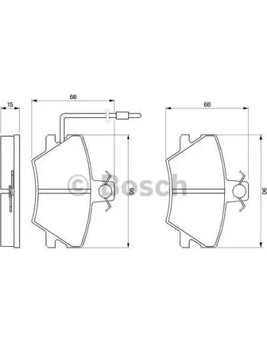 Juego de pastillas de freno Bosch 986424372