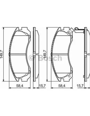 Juego de pastillas de freno Bosch 986424377