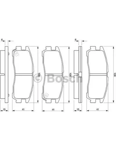 Juego de pastillas de freno Bosch 986424467