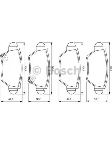 Juego de pastillas de freno Bosch 986424478