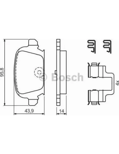 Juego de pastillas de freno Bosch 986424528