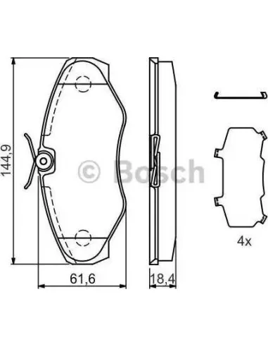 Juego de pastillas de freno Bosch 986424531