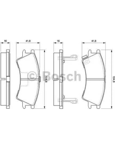 Juego de pastillas de freno Bosch 986424575