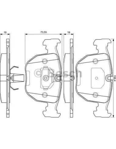 Juego de pastillas de freno Bosch 986424584