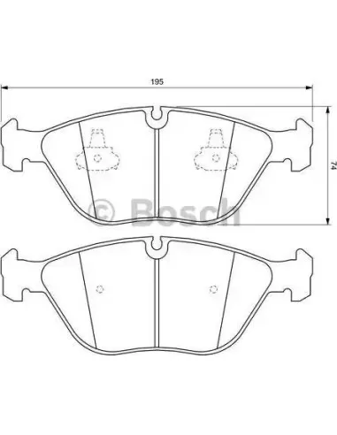 Juego de pastillas de freno Bosch 986424649