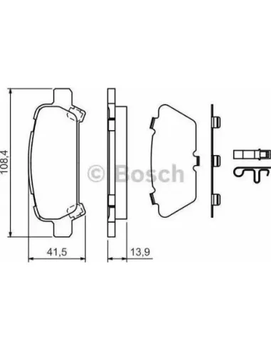 Juego de pastillas de freno Bosch 986424650