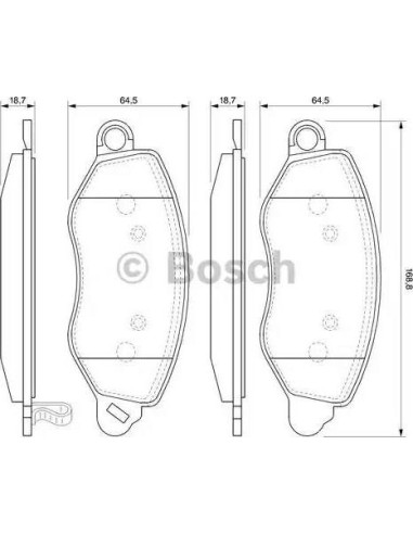 Juego de pastillas de freno Bosch 986424657
