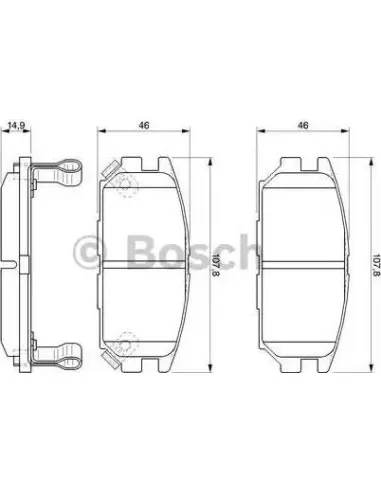 Juego de pastillas de freno Bosch 986424686