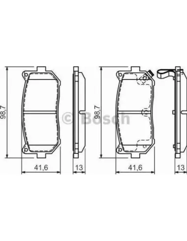 Juego de pastillas de freno Bosch 986424693