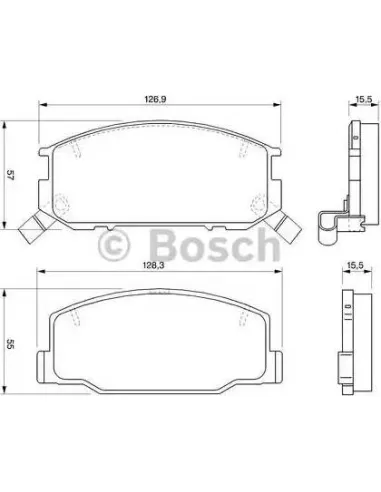 Juego de pastillas de freno Bosch 986424724