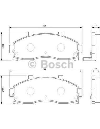 Juego de pastillas de freno Bosch 986424726