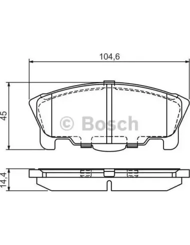 Juego de pastillas de freno Bosch 986424737