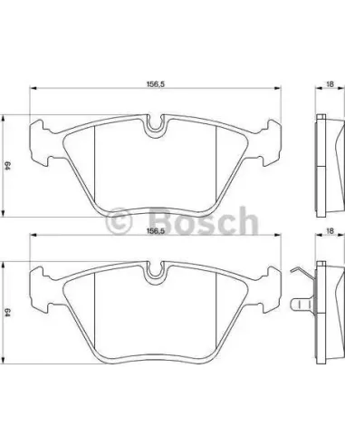 Juego de pastillas de freno Bosch 986424828