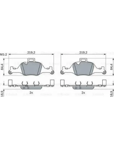 Juego de pastillas de freno Bosch 986424849